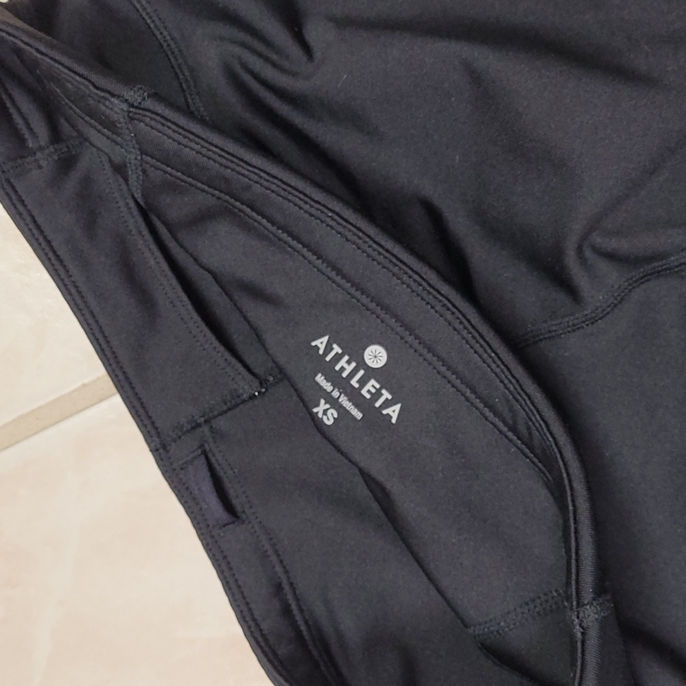 Athleta Black Sonar Capri Cropped Leggings Size XS - Picture 6 of 6